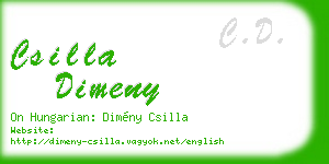 csilla dimeny business card