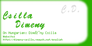 csilla dimeny business card